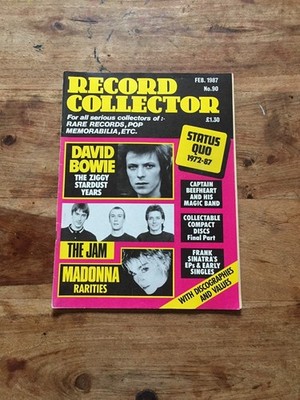 Vintage Record Collector Magazine Feb 1987 - Bowie, The Jam, Madonna, Beefheart