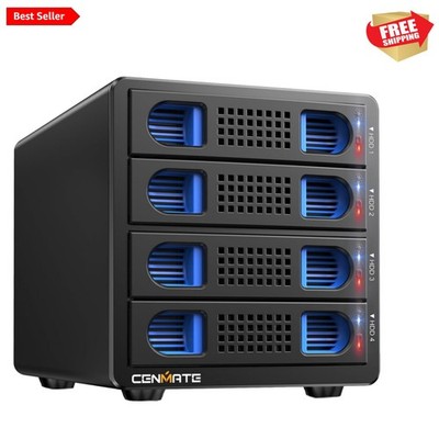Aluminum 10Gbps Hard Drive Enclosure with Cooling Fan for 2.5 /3.5'' SATA HDD/...