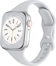 Slim Silicone Strap Compatible with Apple Watch Series 8 40mm Thin Replacement