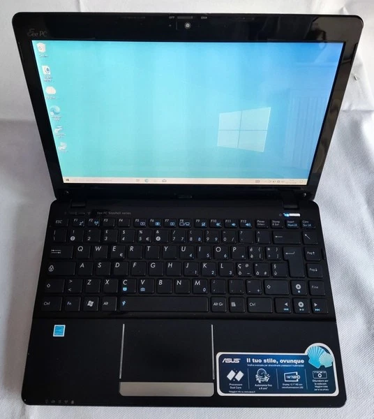 ASUS EEEPC 1215P WINDOWS 10 SSD256 2GB RAM DISPLAY  12 POLLICI NERO - Immagine 3 di 4
