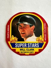 1990 TETLEY TEA DISK WILL CLARK # 1 OF 20 BASEBALL