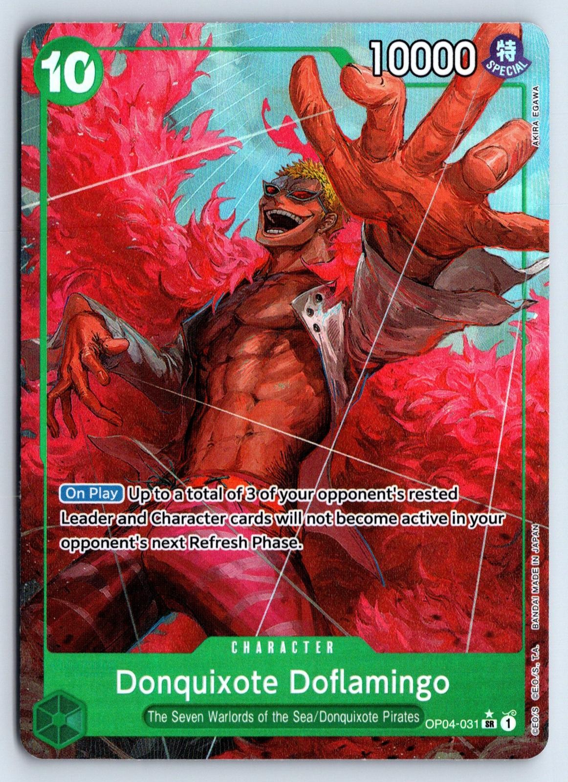 Donquixote Doflamingo (Alternate Art) OP04-031 One Piece Premium Booster Foil NM