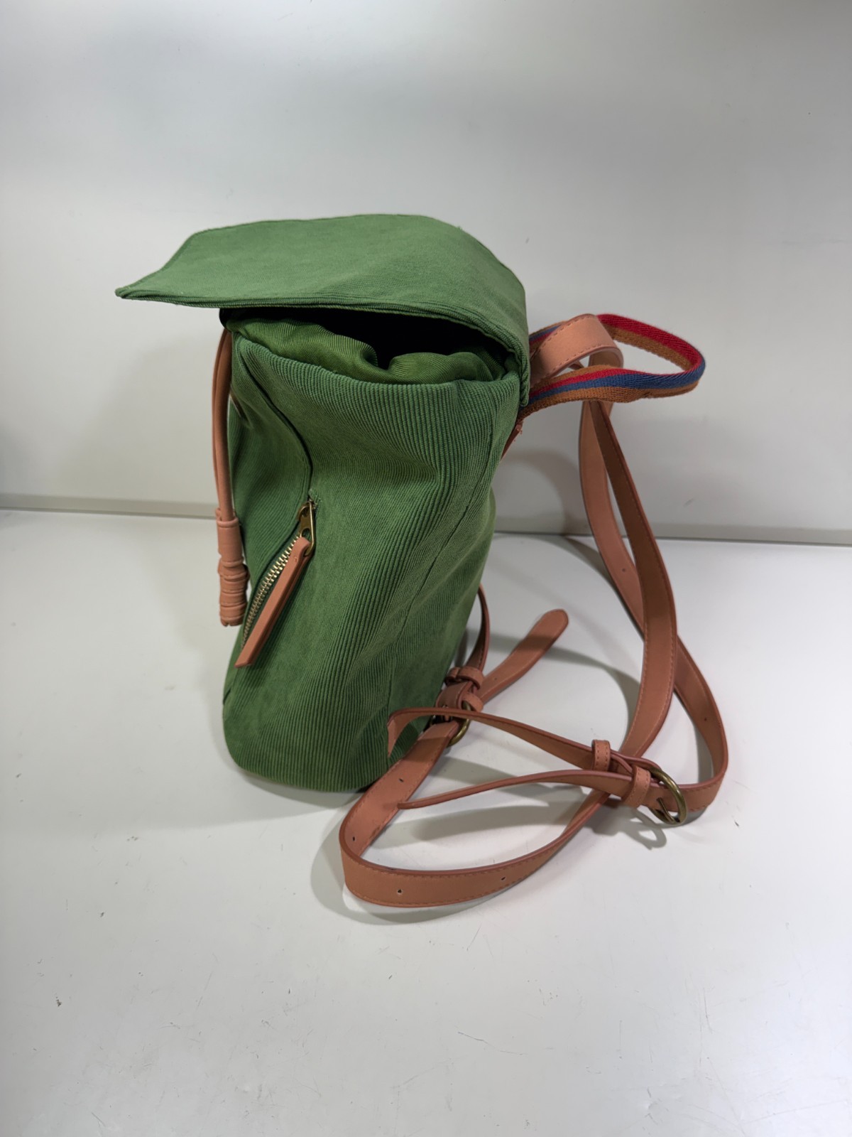 Universal Thread Mini Backpack Green Corduroy Sma… - image 5