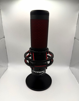 HyperX QuadCast USB Kondensator Mikrofon freistehend Schwarz/Rot mit Ständer