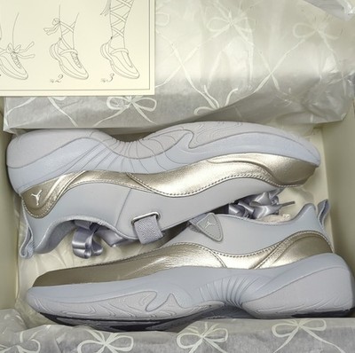 Jordan Pointe Metallic Silver Photon Dust Bow Lace Up Low Top Sneakers 2026