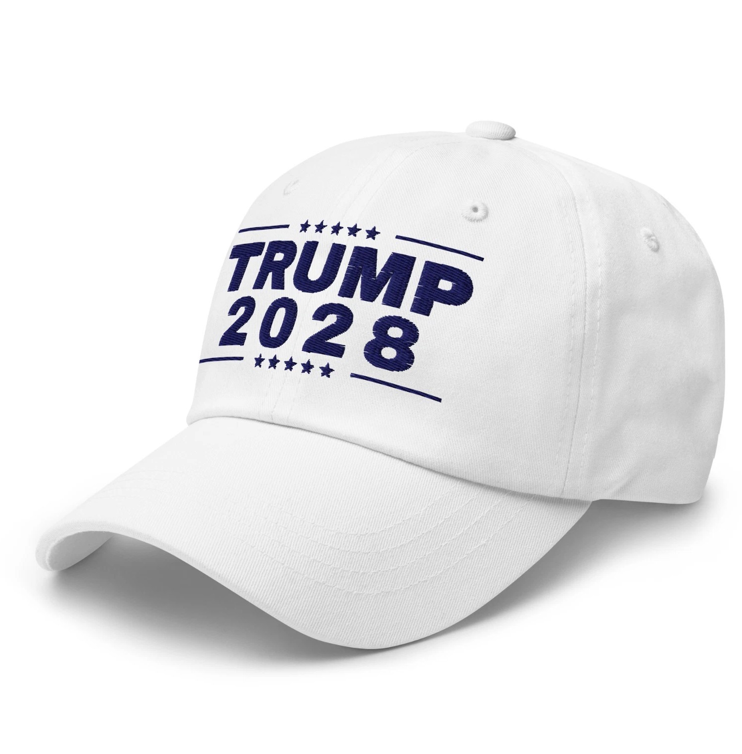 Trump 2028 Navy Embroidered MAGA Dad Hat Low Profile
