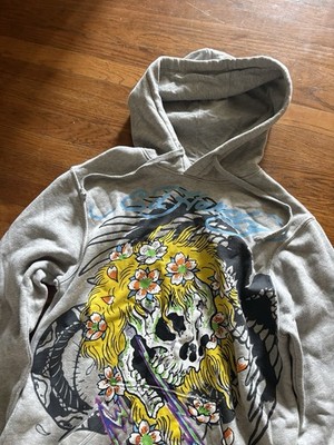 Ed Hardy（エド・ハーディー）by Christian Audigier Ed Hardy x Christian Audigier x Von Dutch AOP hoodie size small