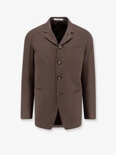 TAGLIATORE Torrent Wrinkled Brown Cotton Blazer New  Authentic