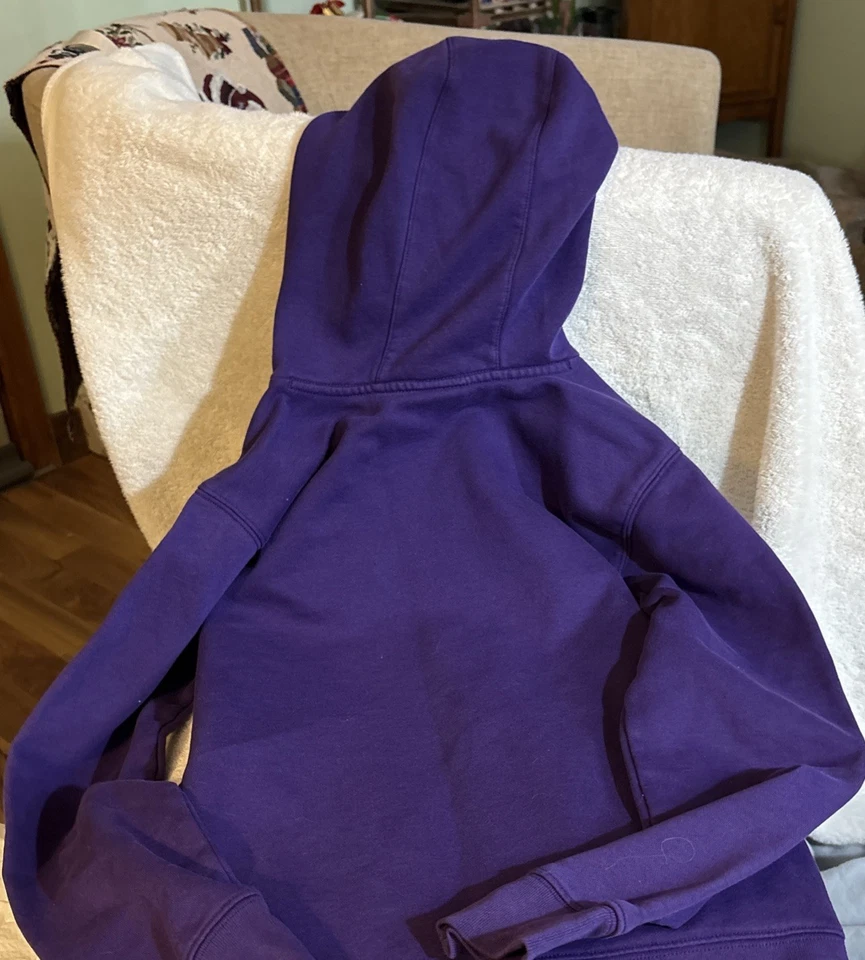 Youth Carhartt hoodie sweatshirt deep purple youth size large 12 - Image 2 of 4