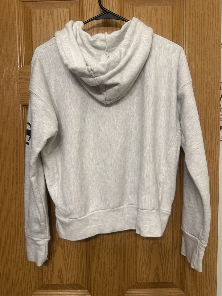 Pulôver com capuz feminino Champion HeatherGray Chicago Blackhawks tecido reverso M - Imagem 4 de 4