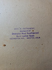 1908 Leather  Postcard Album w/ Velvet Poinsettia - 12 EMPTY Pages for Cards -VG — photo 4