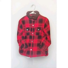 Gap, Boys, Youth, Large, Size 10, Flannel, Black And Red, Snap Up