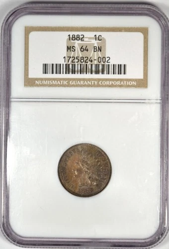 1882 INDIAN HEAD CENT ~ NGC MS64 BN