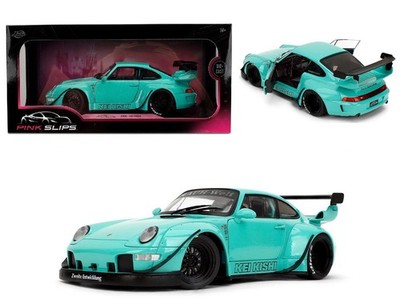 Jada 1:18 Porsche RWB Body Kit ''Kei Sishi'' Light Blue Diecast Model 36463-7B