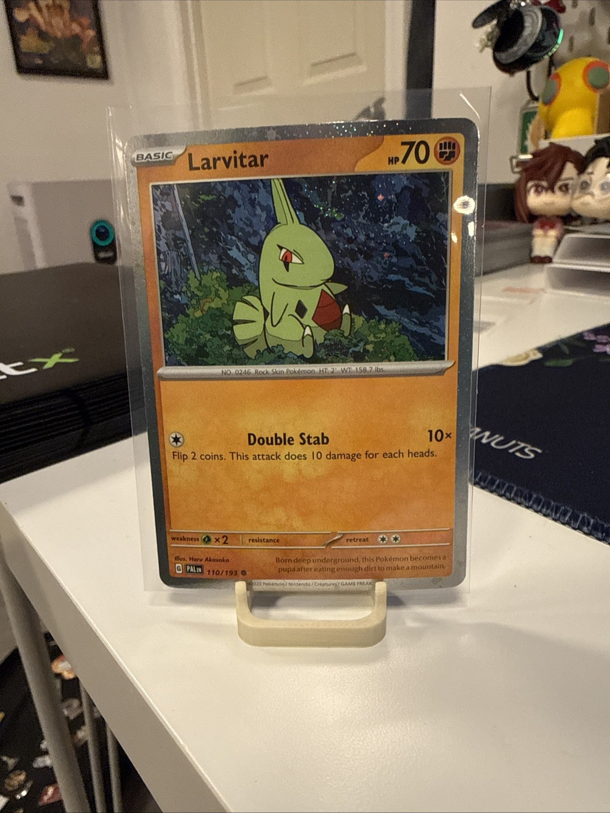 Larvitar Cosmo Holo 110/193 Promo NM Pokemon Fast Shipping