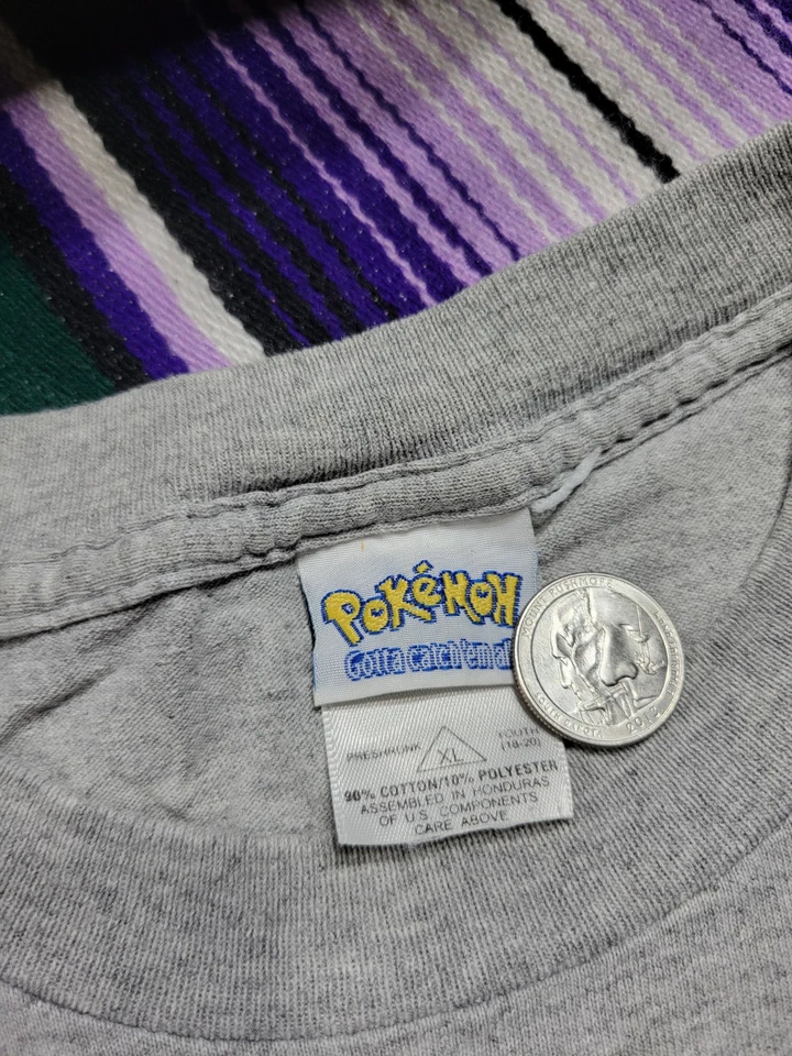 Camiseta Nintendo Pokemon Mewtwo 1999 Vintage Talla Juvenil XL Foto 4 de 4