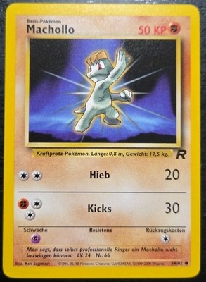Pokemon Karte Machollo 59/82 Team Rocket Deutsch