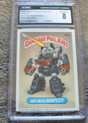 Garbage pail kids series 3 #87a hothead harvey CGC 8 NM/Mint - Bild 1 von 2
