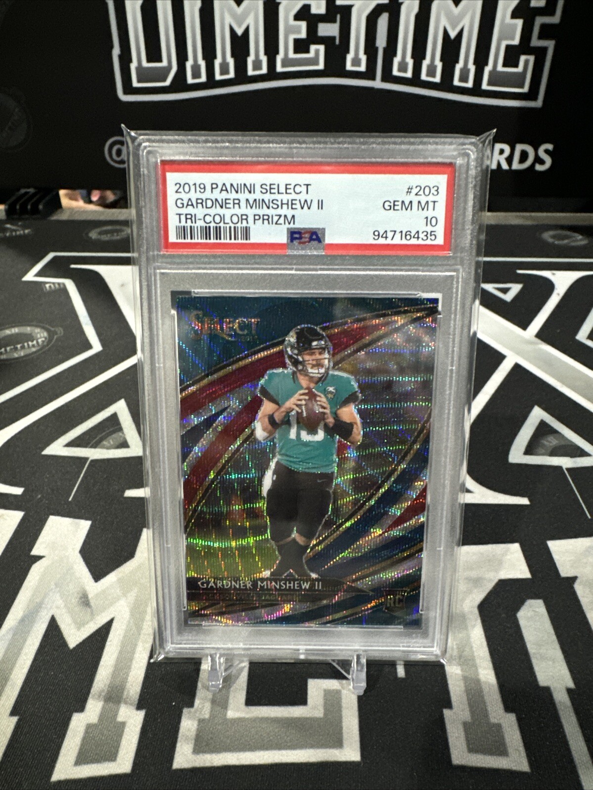 2019 Gardner Minshew Select Field Level Tri-Color Prizm #45/99 PSA 10 POP 14 LVR