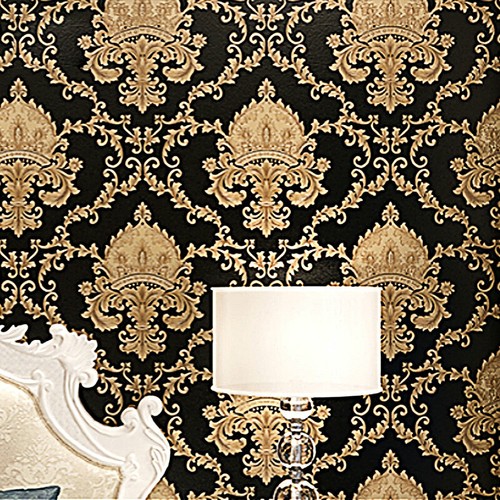 1M Embossed Texture Wallpaper Metallic 3D Damask Wall Roll Washable PVC Decor - Picture 5 of 8