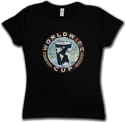 WORLDWIDE CUP WOMAN GIRLIE T-SHIRT - Shameless Frank Gallagher Coffee Shop Cafe