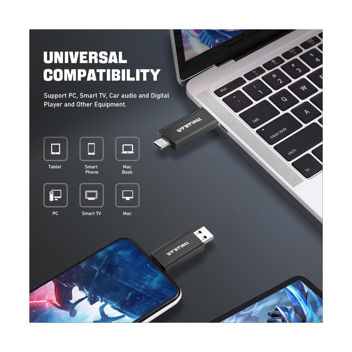THKAILAR 1TB USB C Flash Drive Read Up to 1000MB/s,USB C Thumb