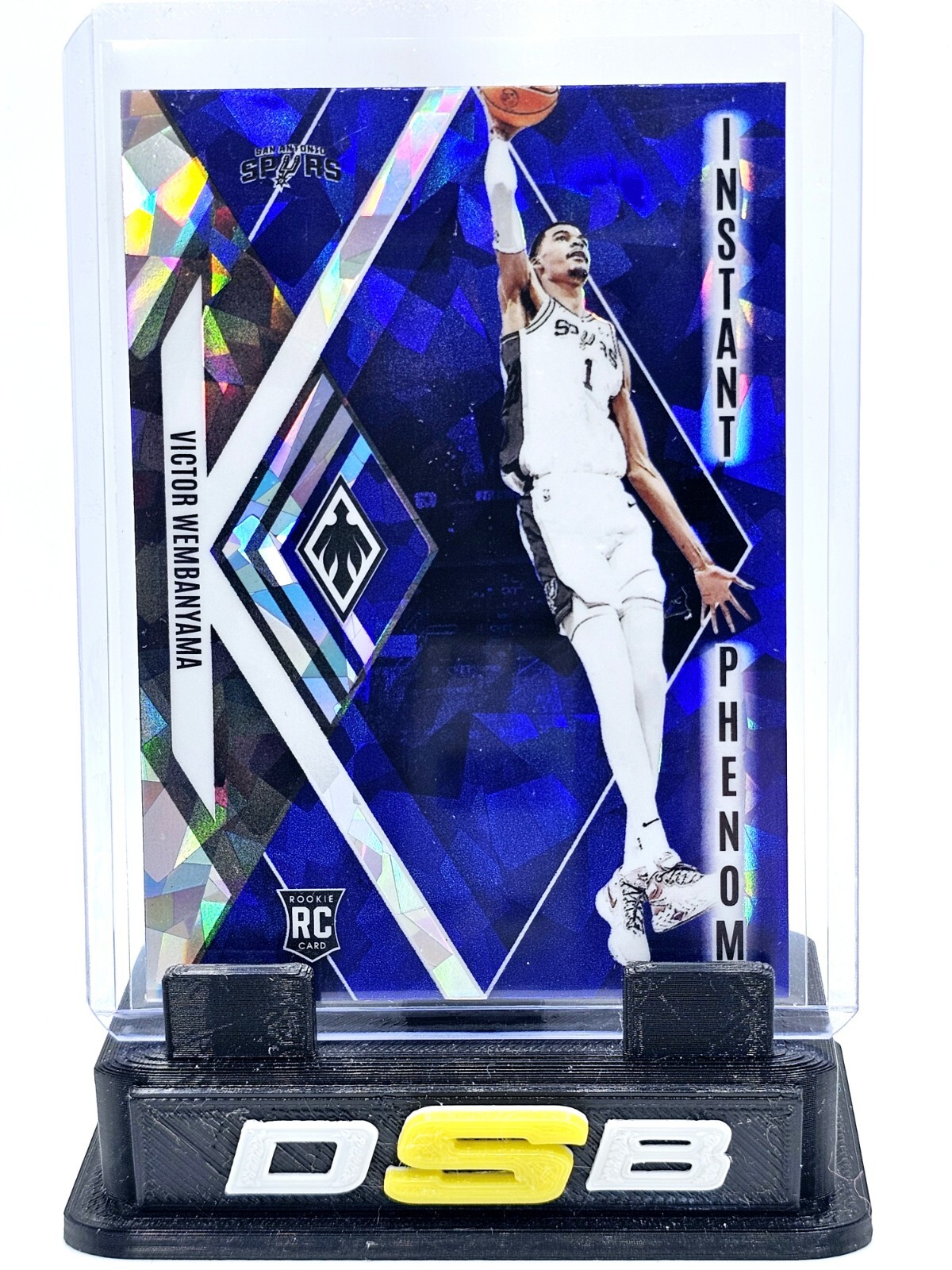 2023-24 Phoenix Victor Wembanyama #13 Instant Phenom Blue Cracked Ice Prizm RC