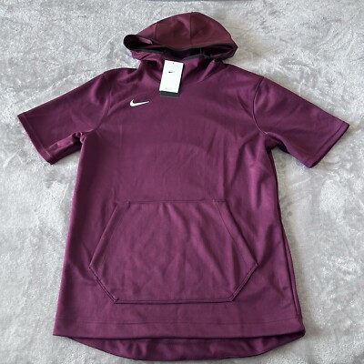 nike men's spotlight short sleeve basketball hoodie