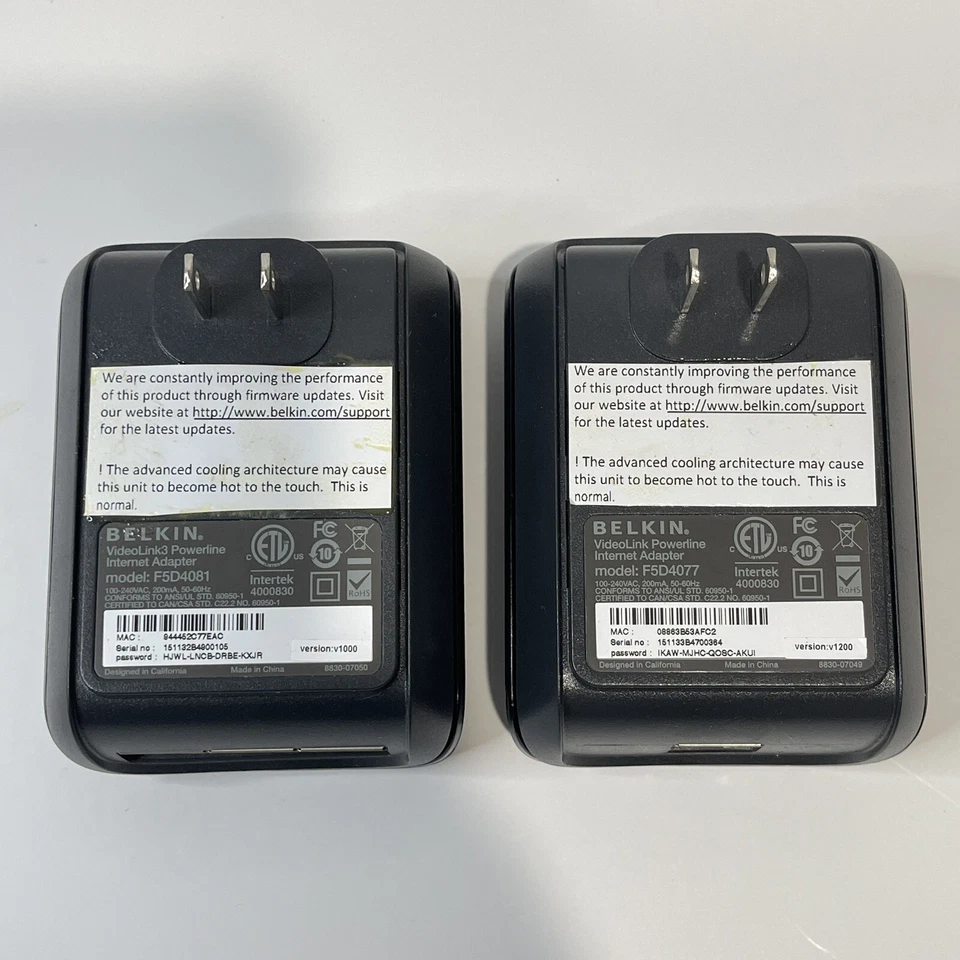 Belkin VideoLink3 Powerline Internet Adapter F5D4077 - Image 3 of 4