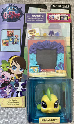 Littlest Pet Shop FLIPPANT SPLASHLEY 4023 Mini Style Set w/  Stickers!