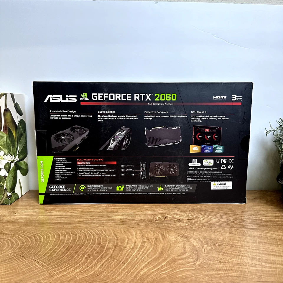 ASUS Dual GeForce RTX 2060 EVO OC Edition 6GB GDDR6 Graphics Card *Sealed* - Image 2 of 4
