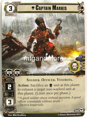 Warhammer 40000 Conquest LCG - Captain Markis  #042 - Base Set