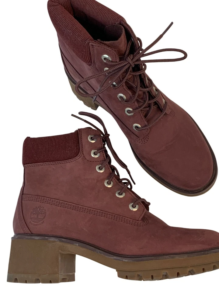 Timberland Kinsley фиолетовый нубук на шнуровке ботильоны размер 9,5 зажим подошвы B9030 - Изображение 3 из 4