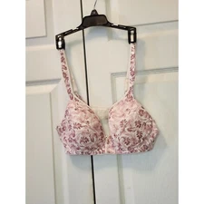 Women Curvation Comfort Tropical Pink Wireless Bra 214383 Size 38B