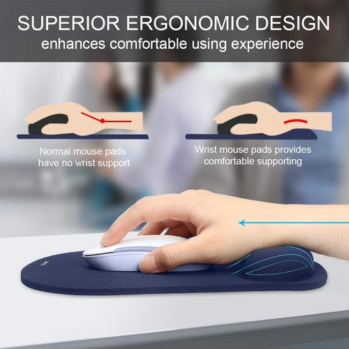 TECKNET Tapis de Souris avec Repose Poignet Tapis de Souris Ergonomique Tapis... - Photo 2/6