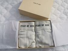 Pack de 2 boxers Fear Of God para hombre beige cemento en caja