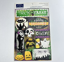 Halloween Karen Foster Design Words Trick or Treat Stickers Black Cat Vampire