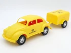 WADER WEST GERMANY VOLKSWAGEN LADYBUG BEETLE WITH TRAILER DEUTSCHE BUNDEPOST