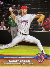 2021 Choice Jacksonville Jumbo Shrimp #10 Tommy Eveld Rookie Miami Marlins