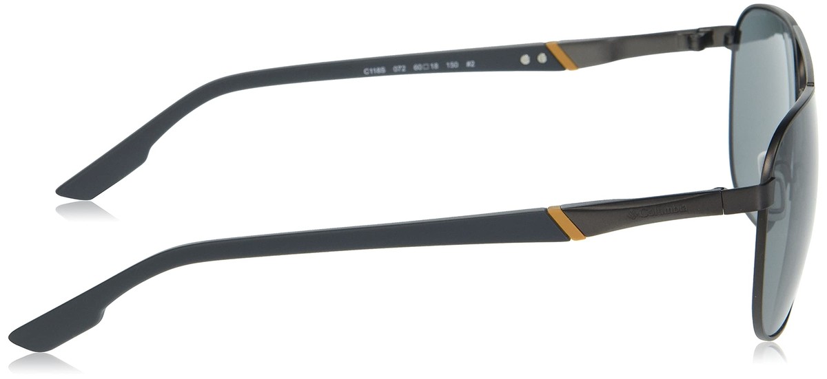 New Columbia C-118S 072 Satin Gunmetal Aviator Sunglasses with Grey Lenses C118S Eyeglasses Frames by Columbia main image 3