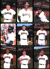 1986 Mothers Cookies SAN FRANCISCO GIANTS Team Set WILL CLARK ROOKIE CARD RC. rookie card picture