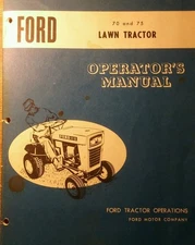 Ford 70 75 Lawn Tractor Mower Snow Plow Thrower PTO, Owner Parts (5 Manual s)