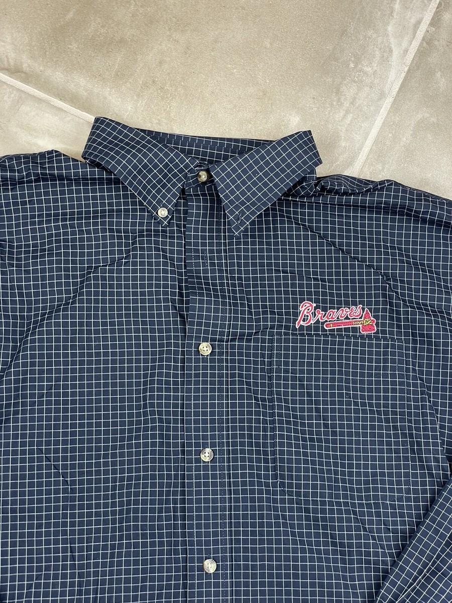 braves dress shirt Atlanta Braves Printed Performance Polo True Navy / XL