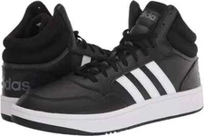 Man Adidas Hoops Mid Sneaker Shoe GW3020 Color Black/White/Gray Brand Nwe