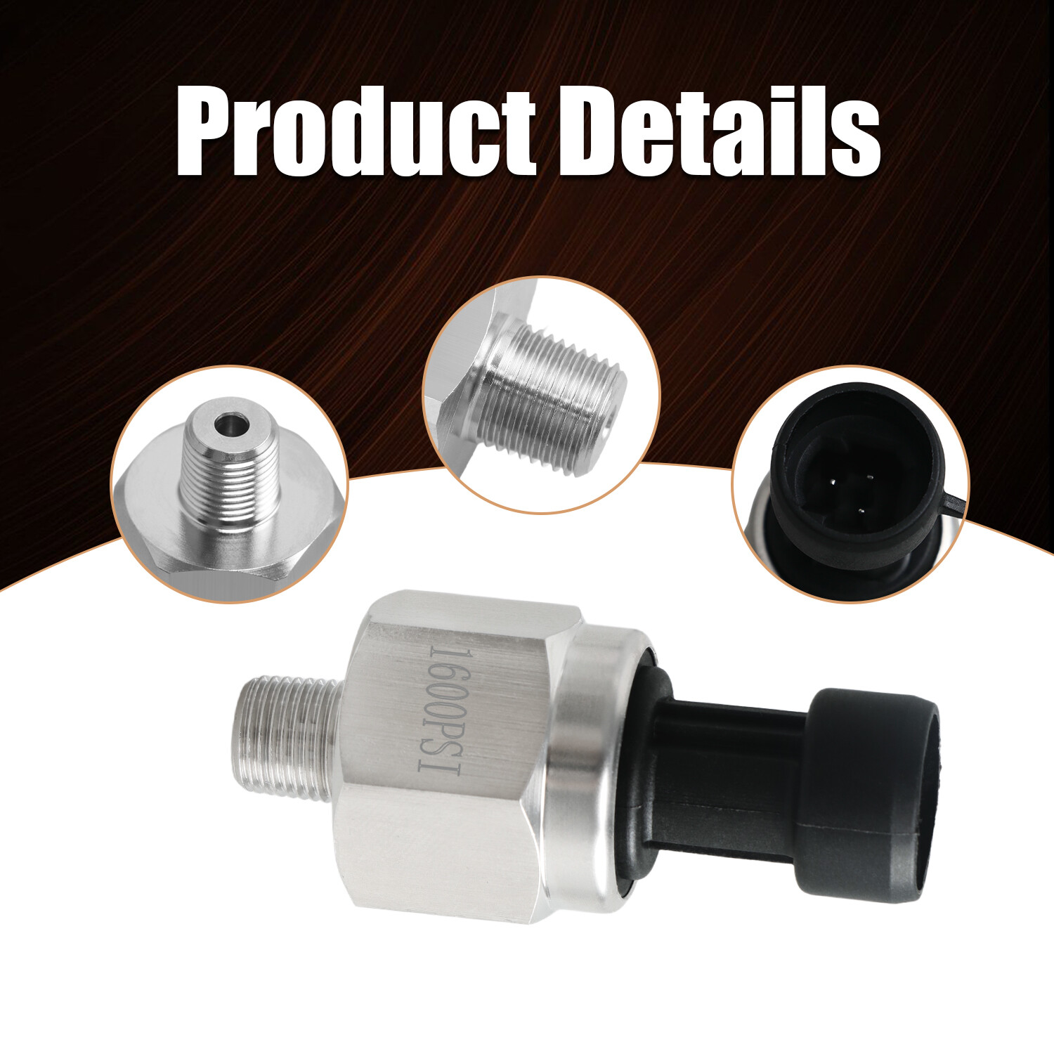 1X New 5V 1600Psi Pressure Transducer Sensor Kit for Oil Tank Gas Tank Tank etc 