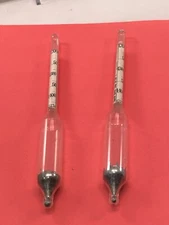 GFh Hydrometer Specific Gravity/Baume Scale  1,200 - 1,425,  7" Long  (lot of 2)