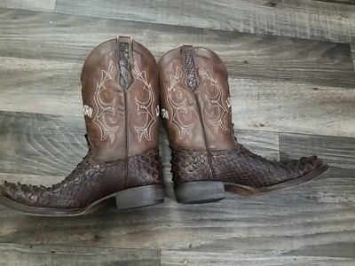 Mens Genuine Python Quality Handcrafted Western Brown  display picture 2