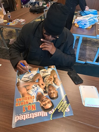 Sam Perkins Signed 16x20 Photo UNC Sports Illustrated Michael Jordan Beckett BAS - Picture 2 of 2