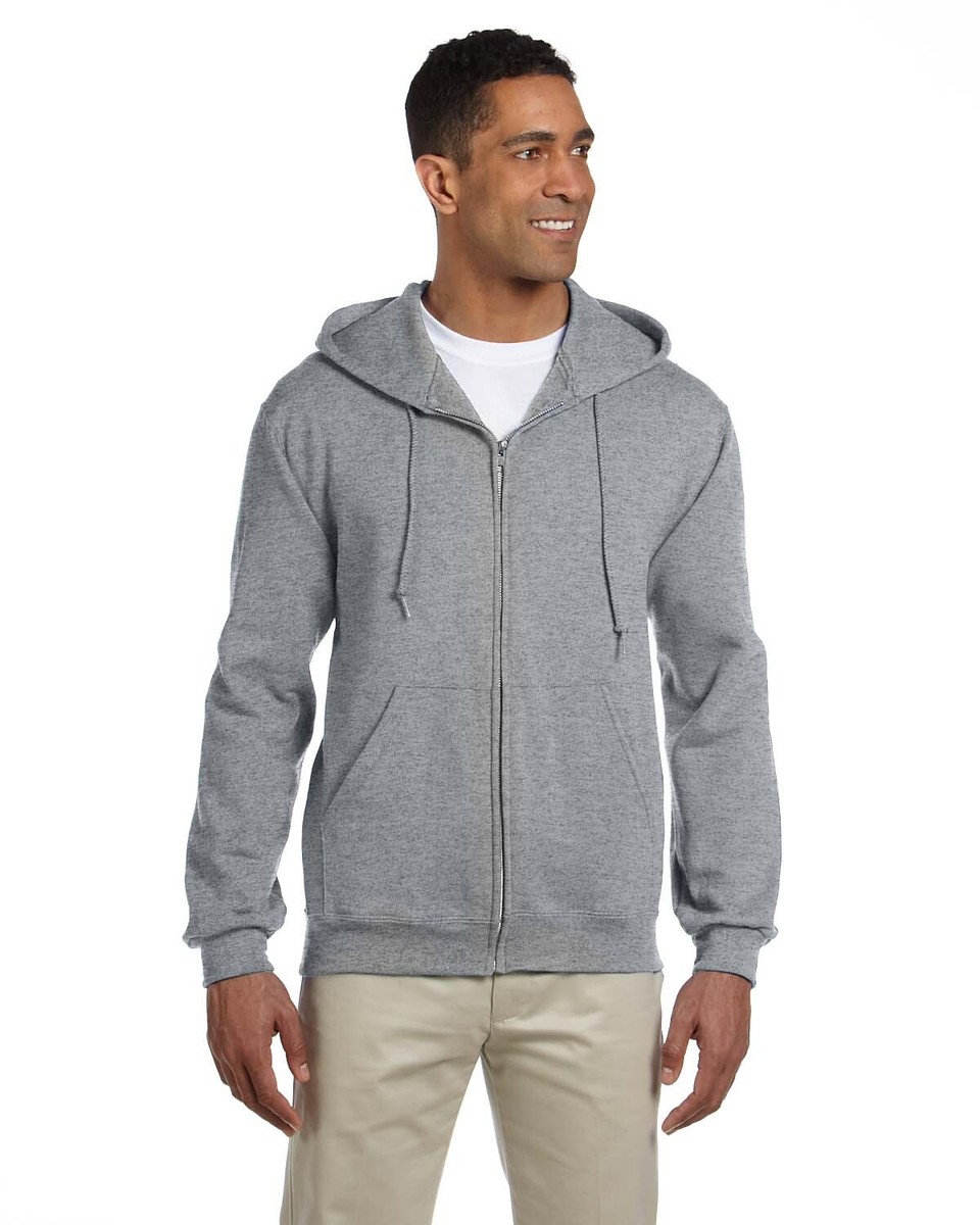 Jerzees 4999 Adult Super Sweats NuBlend Fleece Full-Zip Hoodie | eBay