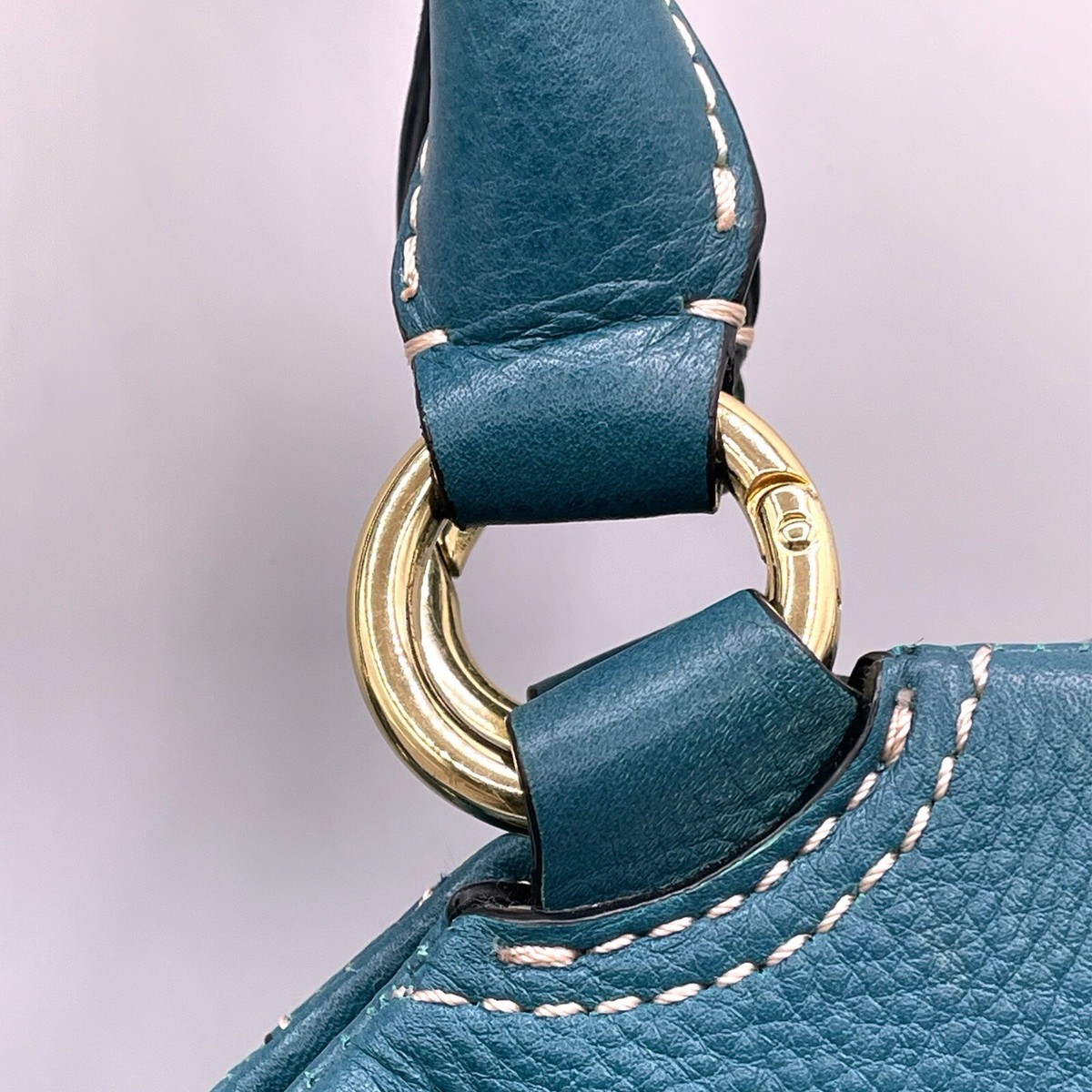 OR By Oryany Teal Boho Gold Studded Shoulder Satchel Handbag  display picture 1